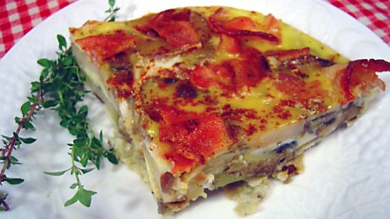 Bacon Potato And Onion Frittata recipe