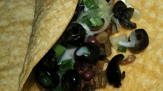 Black Bean Zucchini Olive Tacos recipe