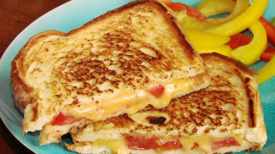 Grilled Tomato And Cheese Sandwiches recipe
