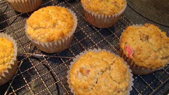 Rhubarb Oatmeal Muffins recipe