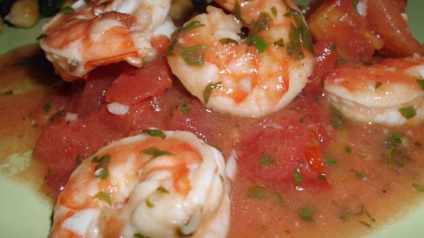 Shrimp With Lime Cilantro And Tomatoes recipe