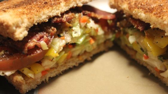 Bacon Slaw And Tomato Sandwich recipe