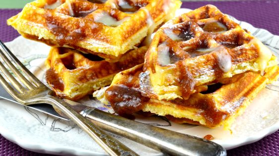Cinnamon Roll Waffles recipe