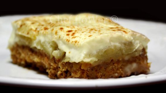 Apple Slice With Creamy Topping recipe