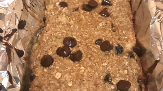 Healthy Peanut Butter Banana Oatmeal Bars recipe