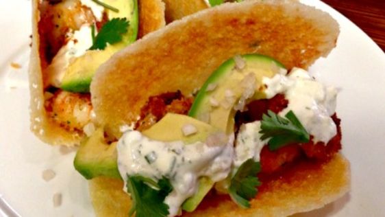 Ranch Dusted Shrimp On Crisped Cheese Shells Rsc recipe