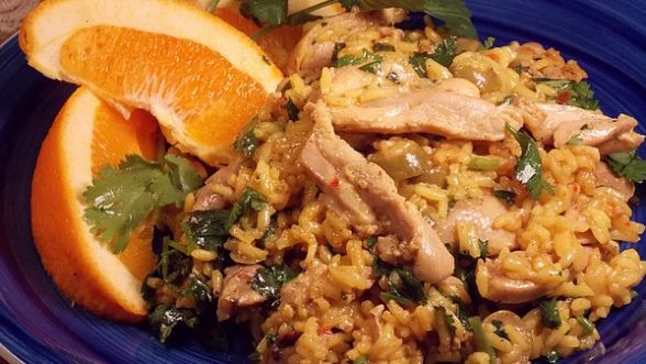 Brazilian Chicken And Rice With Olives recipe