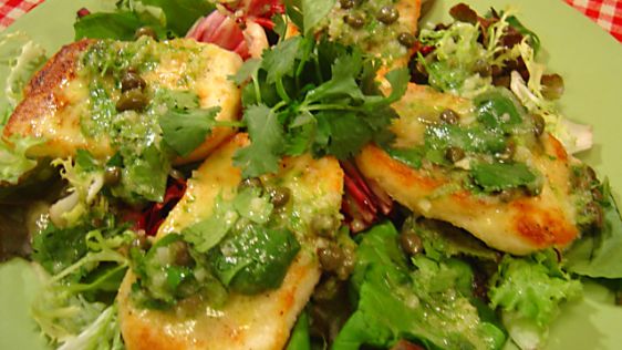 Fried Halloumi Salad recipe