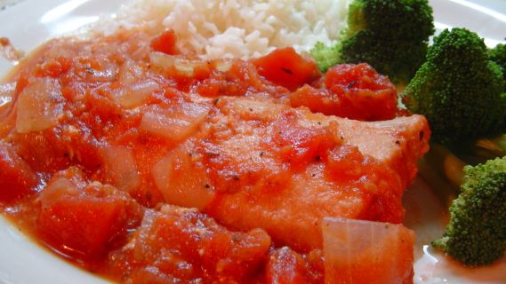 Salmon With Tomatoes recipe