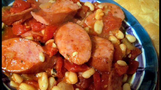 Kielbasa With Tomatoes And White Beans recipe