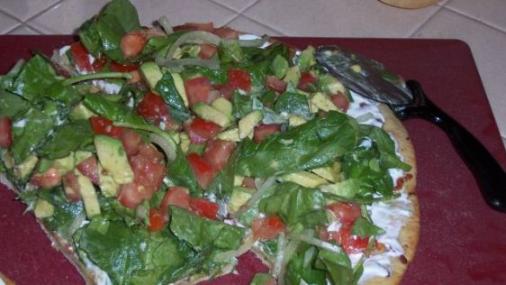 Drake Hogestyn's Salad Pizza recipe