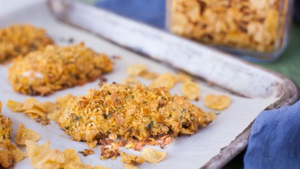 Freezer Ready Cornflake Chicken Fingers recipe
