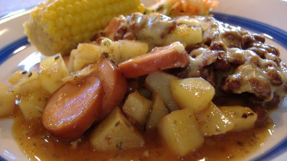 Hot Sausage Links And Beans Casserole recipe