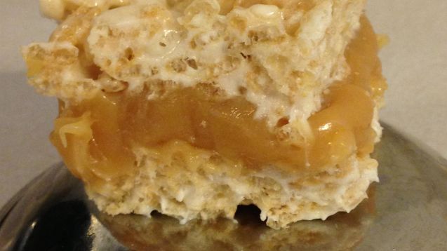 Caramel Rice Krispies Bars recipe