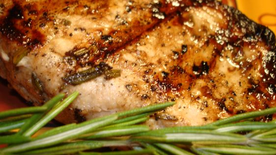 Grilled Rosemary Garlic Pork Chops recipe