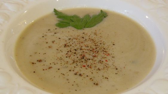 Roasted Garlic Soup With Parmesan recipe