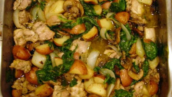 Pan Roasted Chicken And Veggies recipe