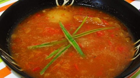 Roasted Tomato Pepper And Red Onion Soup recipe