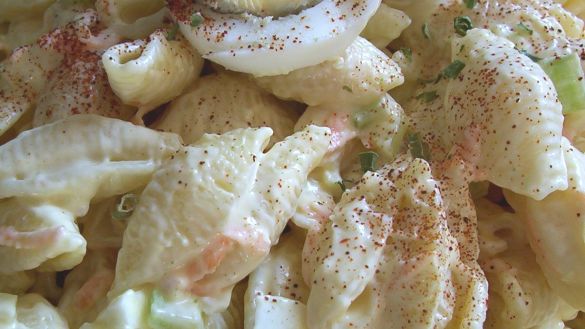 Kinda Amish Macaroni Salad recipe