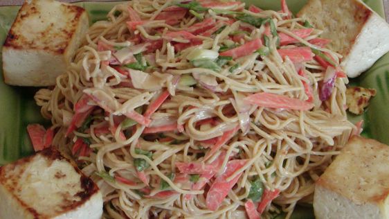 Tofu And Noodle Salad With Peanut Sauce recipe