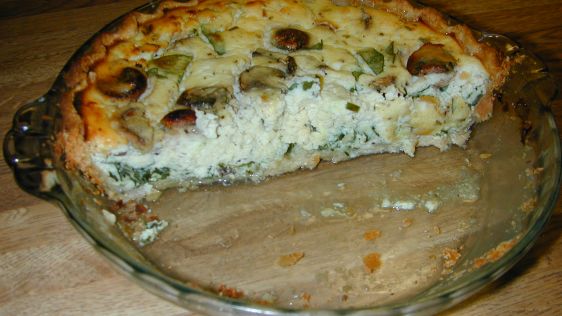 Ricotta Spinach Mushroom Quiche recipe