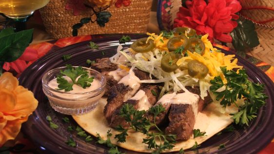 Red Pepper Steak Tostadas recipe