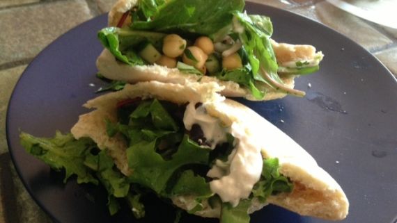 Chickpea Salad On Whole Wheat Pitas recipe