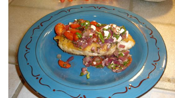 Feta Tomato Olive Chicken recipe