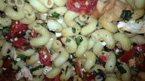 Fresh Tomato Basil Pasta With Feta recipe