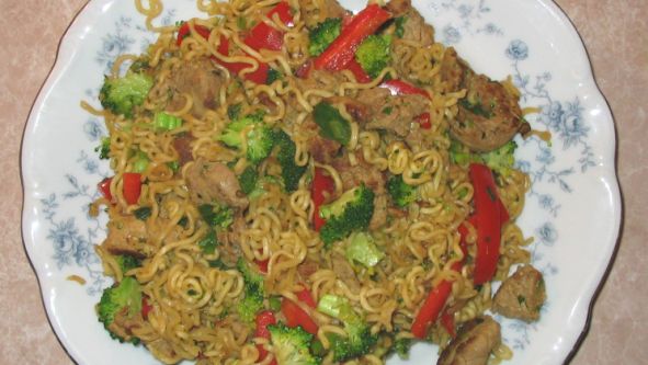 10 Minute Pork Lo Mein recipe